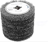 SIGNI 120mm Stainless Steel Wire Brush Wheel Drawing Wheel for Metal Surface Polishing Grinding...