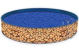 Wallario Pool Verkleidung mit Motiv und Ösen, Umrandung Dekoration, Motiv Holzstapel gehackt - Holzscheite für den Kamin, Größe Höhe 80 cm x L 15m