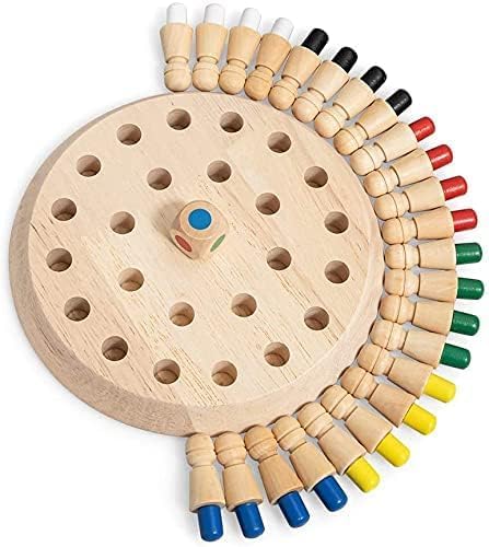Sky Tech® Wooden Memory Match Stick Chess Game Set Funny Block Board Game Children Learning and Educational Parent-Child Interaction Toy Brain Training Games for Kids