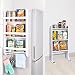 Rack Fridge Wood Organizer Refrigerator Side Storage Rack Paper Towel Holder, Rustproof Spice Jars Rack Kitchen Storage Wrap Rack Organizer Refrigerator Shelf Storage Adjustable Cabinet Door Mount