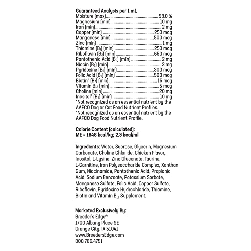 Revival Animal Health Breeder’s Edge – B Strong – B Vitamin, Iron and Mineral Supplement – Vitamin B for Dogs, Cats, Puppies & Kittens – 8 oz Liquid Revival Animal Health Breeder’s Edge – B Strong – B Vitamin, Iron and Mineral Supplement – Vitamin B for Dogs, Cats, Puppies & Kittens – 8 oz Liquid