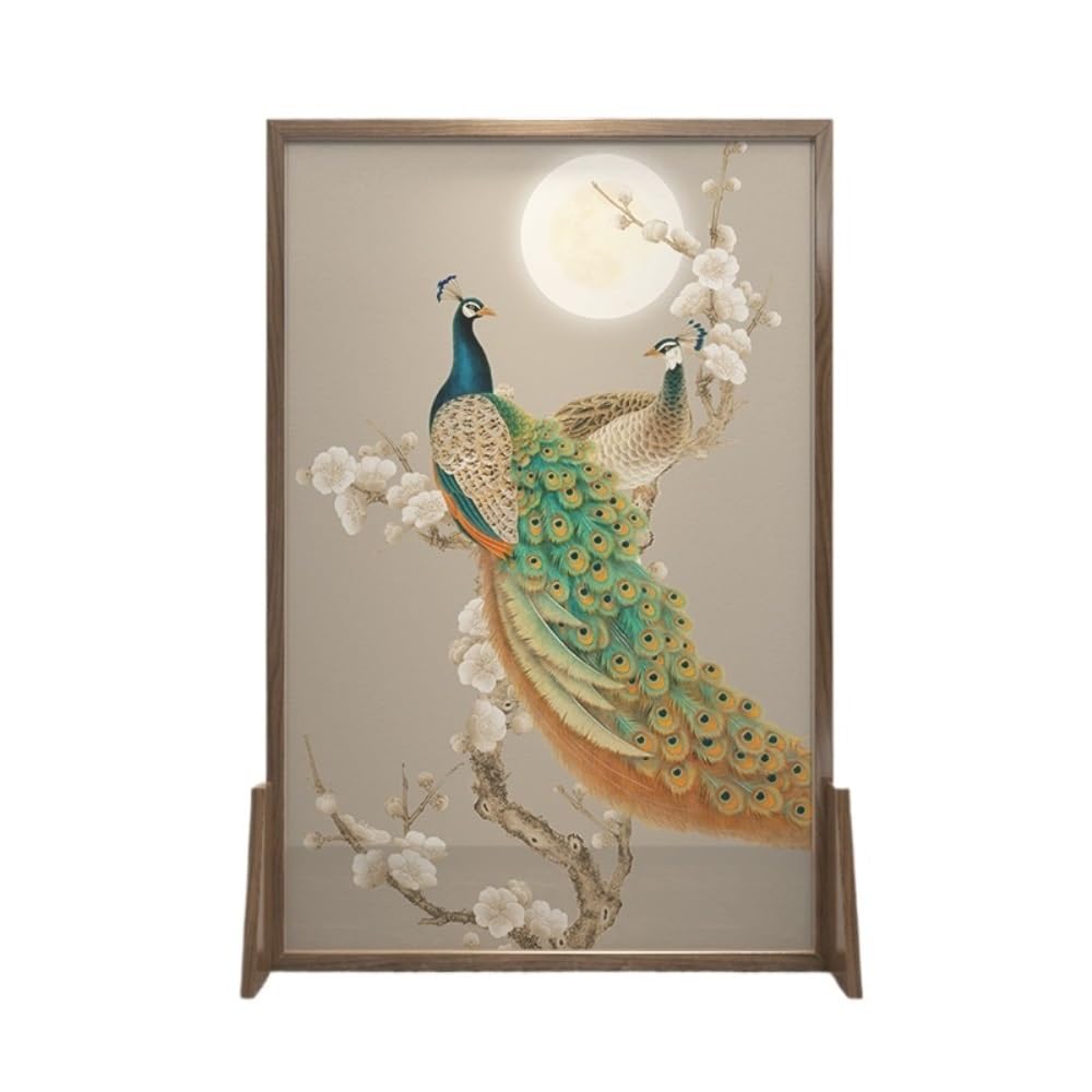 Privacy Screen Chinese Style Screen Partition Living Room Entrance Shielding Tea Office Porch Movable Seat Room Divider