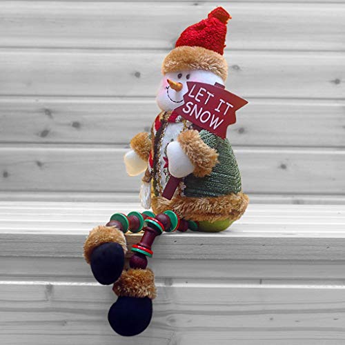 Christmas Decorations Sitting Father Christmas Santa Claus Snowman Figure Plush Toy Doll Christmas Party Tree Hanging Decor Home Indoor Table Fireplace Shelf Sitter Figurine Ornament Decoration Gifts #TOP7