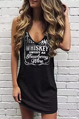 Image of Live Simple Coconut Tree Sleeveless Mini Dress Summer Beach Mini Dress Women's Summer Casual Sexy V Neck Mini Tank Dress