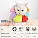 FORZENA Cute Cat Small Dog Recovery Collar Neck Cone After Surgery, Adjustable Pet E Collar, Wound Healing Protective Cone Surgery Recovery Elizabethan Collars (S(Within 4lb),Colorful)