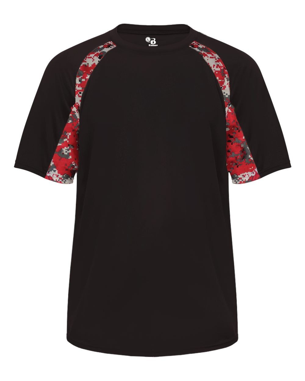 Badger Sport Black/Red Digi-Camo Adult XX-Large Short Sleeve