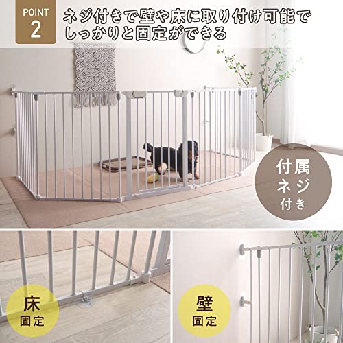 Petrasia ペット用サークル ドア付 折りたたみ可能 フェンス 室内 屋外 広い ケージ ゲート 犬 猫 うさぎ ウサギ 飼育 プレイサークル バリア ゲート Pecocochi の商品画像 2
