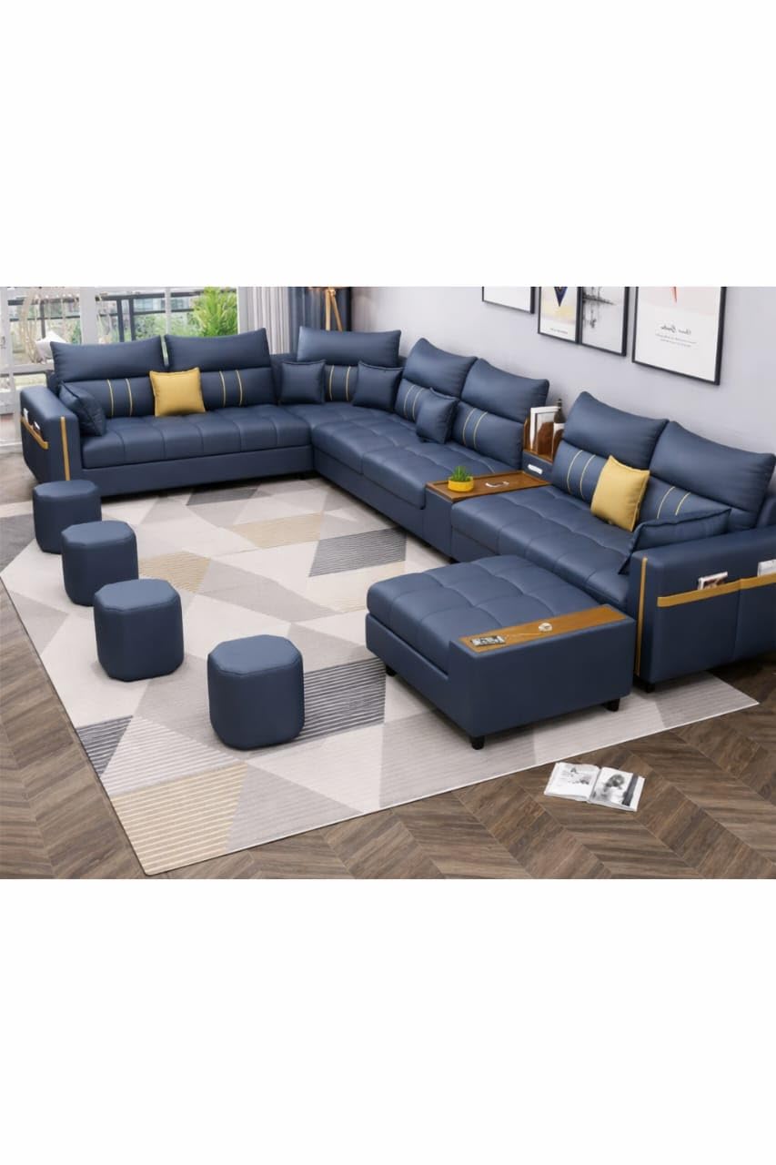 Whiteway Furniture Leatherette Sofa Set for Living Room, Bedroom