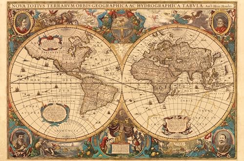 Ravensburger Puzzle 17411 - Historische Weltkarte Henricus Hondius 1630 - großes 5000 Teile Puzzle für geschichtsinteressierte Puzzle-Fans ab 14 Jahren