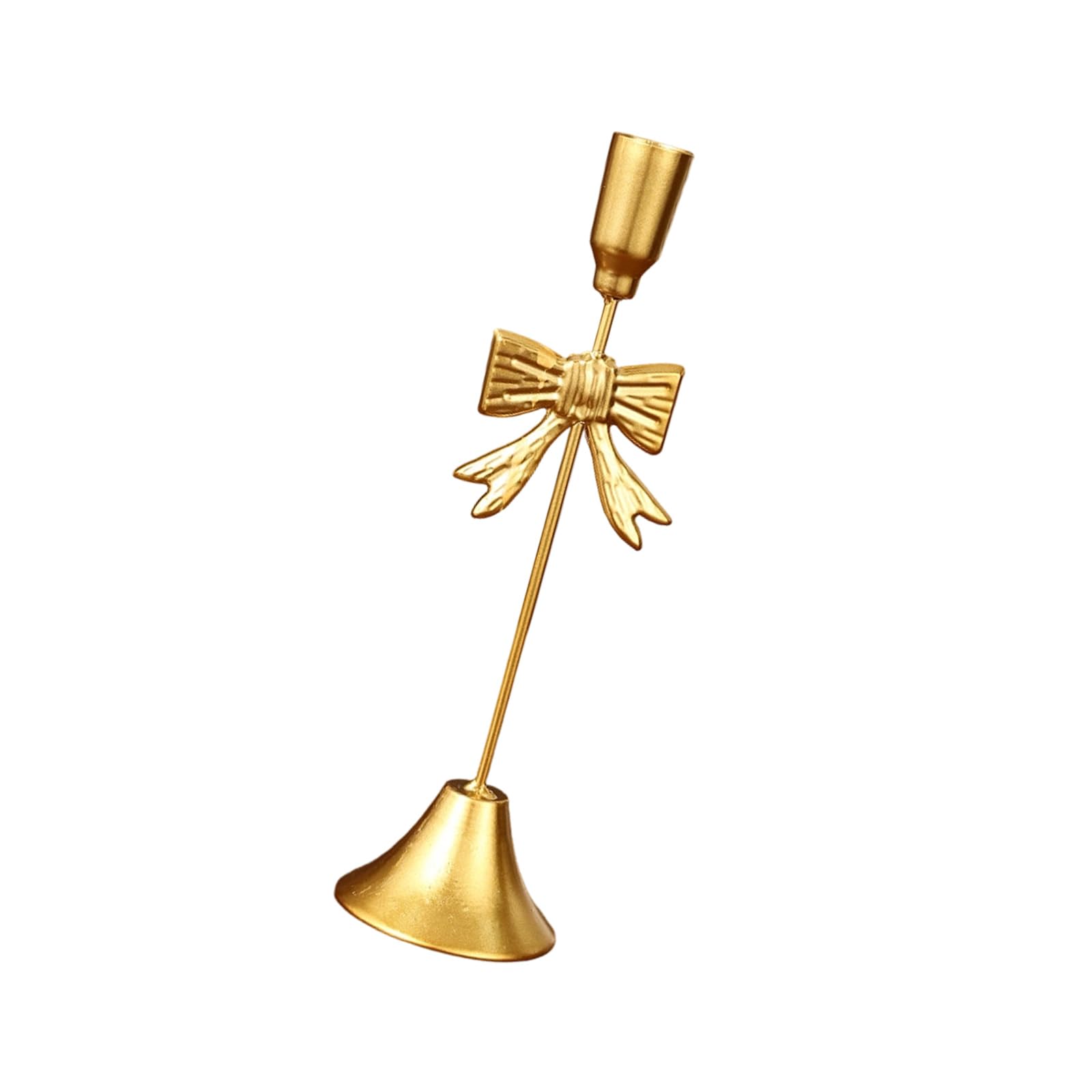 Buxuaaaa Multicolor Decorative Stands Iron Taper Holders Bowknot Candlestick Holders For Wedding, Dinning, Party Decorations Iron Taper