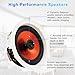 Herdio 4 Inch Ceiling Speakers Max Power 240 Watts 2 Way Flush Mount in Wall Passive Speaker Great for Bathroom, Kitchen,Living Room,Office(1 Pair)