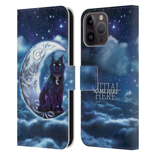 Protéger écran iPhone 15 Pro Max coque cuir portefeuille chat noir