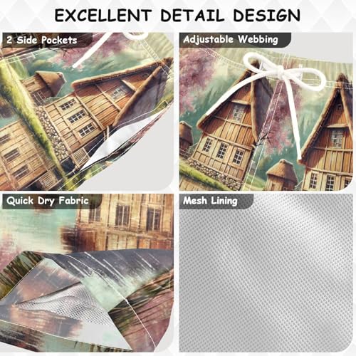 Lake Tree Mountain Boys Swim Trunks Quick Dry Toddler Swimsuit Boy Board Shorts Bathing Suits Swimwear XL Multi3