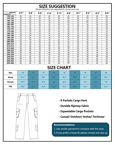 AKARMY Men's Casual Relaxed Fit Cargo Pants with Pockets, Outdoor Camo Cotton Work Pants for Men(No Belt)3