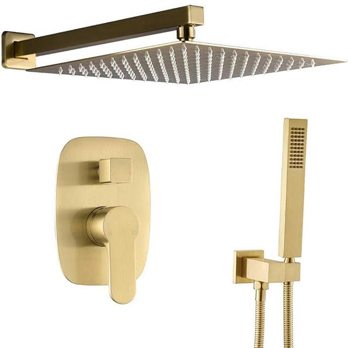 Buy AYIVG Bathroom Brass 10 Inch Ceiling Wall Mount Rainfall Shower