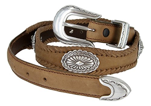 Arizona Southwestern Conchos Western Leather Scalloped Belt2