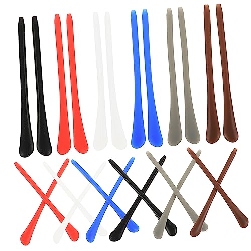 Ipetboom 5sets Silicone Glasses Ear Grip Replacement Arm for Eyeglasses Anti-Slip 12pairs*5