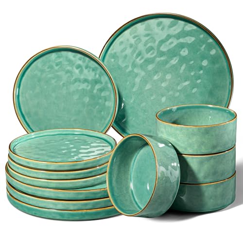 Homikit Geschirrset, 12-teiliges Geschirr Set für 4 Personen,...