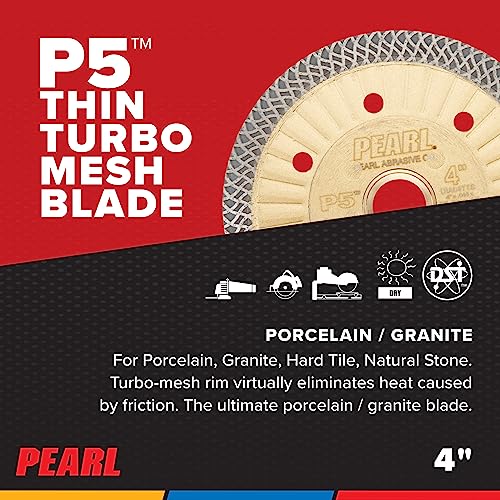 Image of PEARL ABRASIVE CO. P5 Thin Mesh Turbo Blade 4 inch 5 /8 inch-20mm-7 /8 Arbor