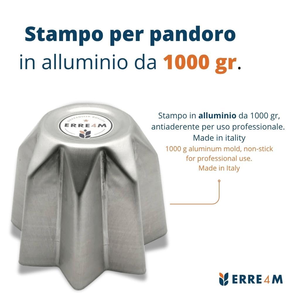 Erretre Srl Profi Backform für Pandoro 1000g Aluminium