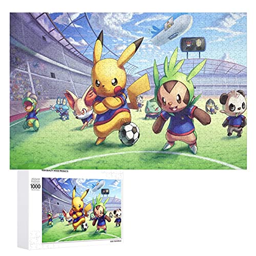 Houten puzzel 1000 PCS voor volwassenen en kinderen,Japanse anime schattige cartoon voetbalspel moeilijke uitdaging… - Image 3