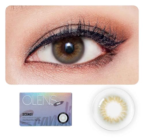 Image of OLENS Monthly Color Contact Lens - 1Month Coloured Contact Lens (Monthly Disposable / 2Pcs), Scandi Grey