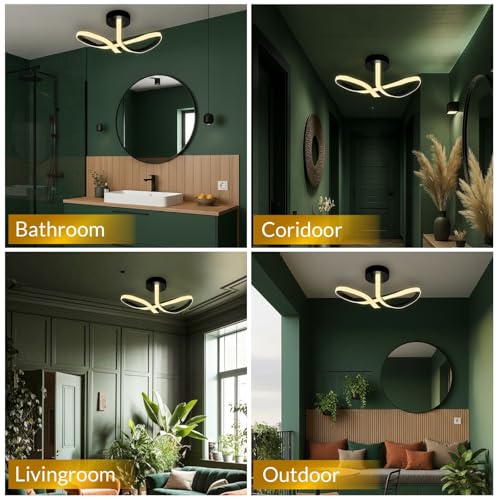 Image of LED Decorative Ceiling & Wall Light | Up to 50W Rated (48W Working Output) | Dual Mount Design | 3 Colour Mode (Warm /Natural /Cool White) | Modern LED Light for Home (Infinity)