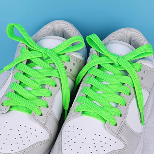 Image of Booyckiy [2 Pairs] 2 /5 inch Flat Shoelaces 16 Colors Shoe Laces in 36 inch-63 inch