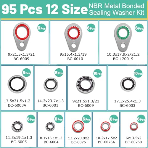 XBVV 95 PCS A/C Compressor Gasket Kit