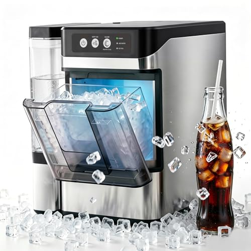 Cavevine Nugget ice Maker countertop with Side Tank, Chewable Nug...