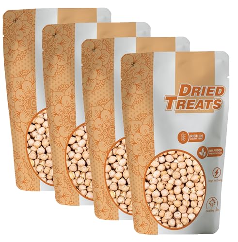 Image of Dried Treats Kabuli Chana 1000g (500g X 2) - Traditional Chole for Traditional Indian Dishes Like Chhole Bhature, Chole Masala, Tikkis, Pulao & Chaat | Whole White Chickpeas