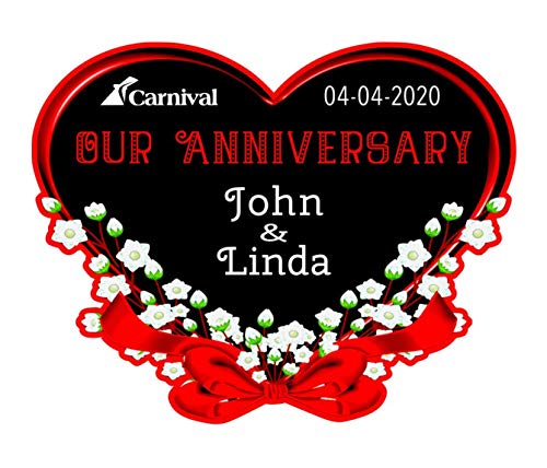 Heart Shape Anniversary Magnet Cruise Cabin Door Decoration