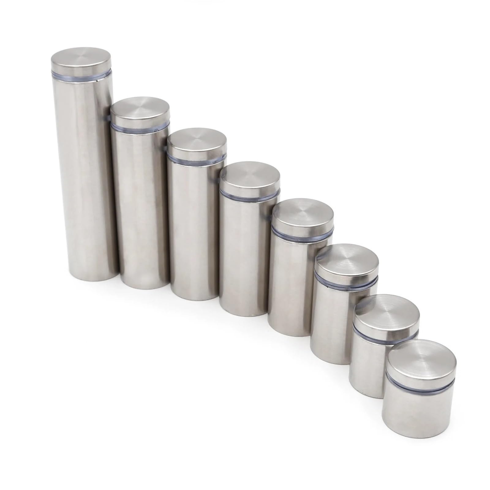 Soportes de aluminio, Tornillos y fijaciones de separación vidrio acero inoxidable 12/16/19 mm 20-60 Paquete 10-50 piezas(19x40mm,30 PCS)