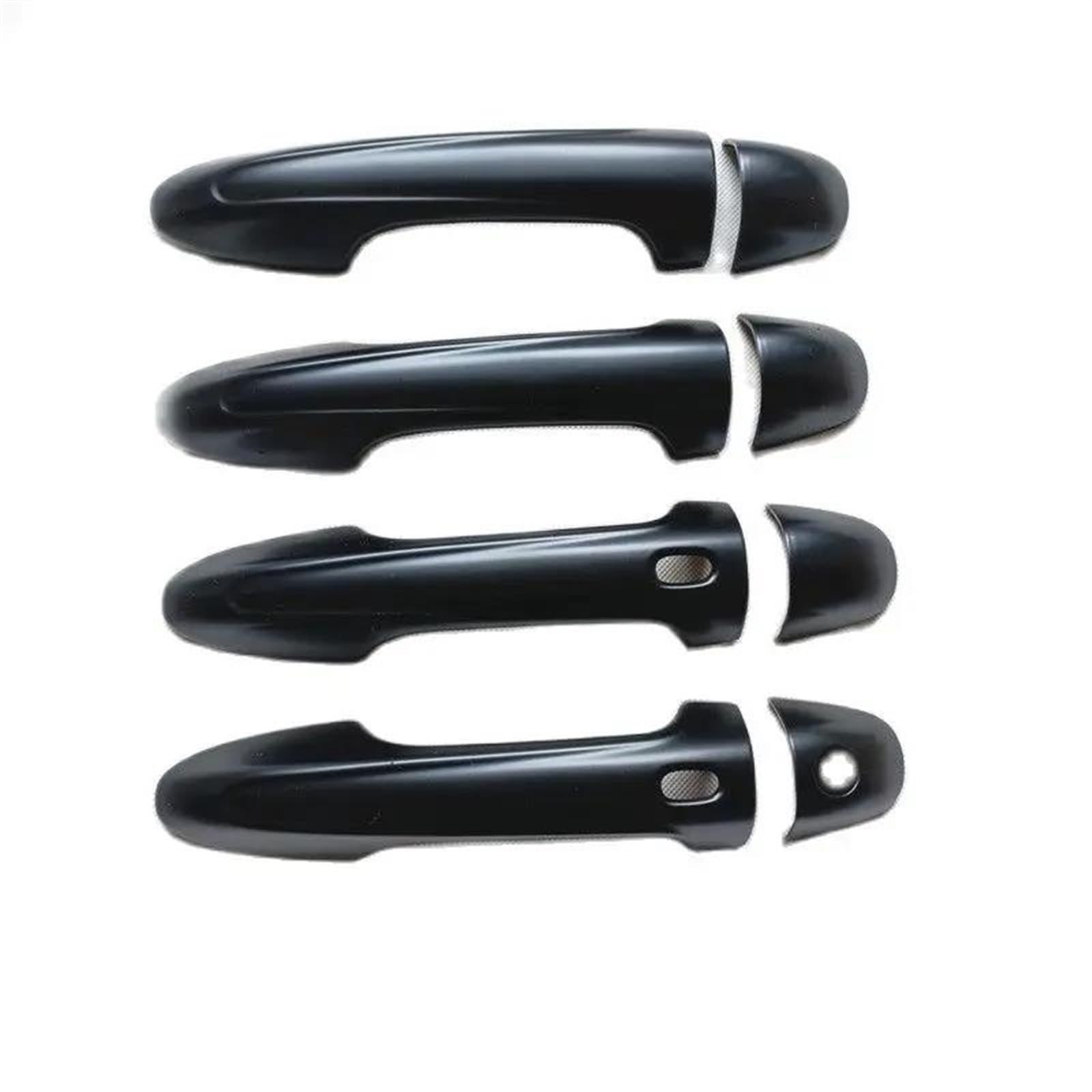 NOHEEU Car Door Handle Cover Trim Plastic Matte Black Accessories for Toyota for Fortuner for Hilux for Revo 2016-2023(Style1)