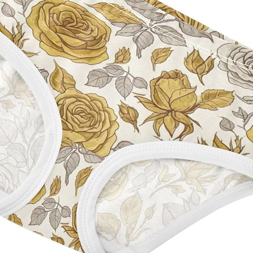 Vintage Floral White Flowers Girls Underwear Toddler 2t Cotton Little Girl Panties Bright Kids Undies Briefs4