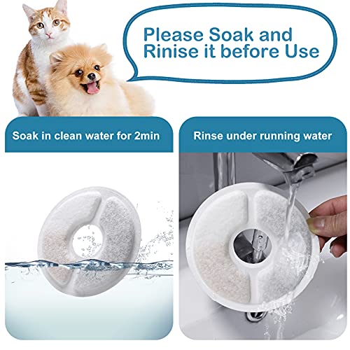 Cat Water Fountain Replacement Filter 4/9/16 Pack, BYEWIRE Pet Water Fountain Filter Replacement for Most Dog Cat Water… - Image 6