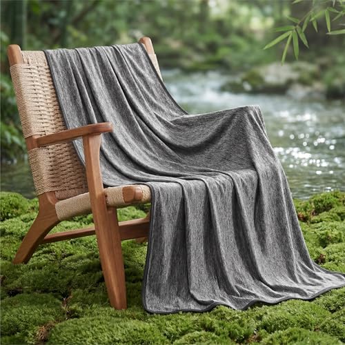 Image of Bedsure Cooling Blanket Twin XL, Summer Dorm Room Essentials, 60x90 | For Hot Sleepers, For College Guys Girls, Cold Sheet Blanket with Rayon Derived From Bamboo, Bed Cool Layer