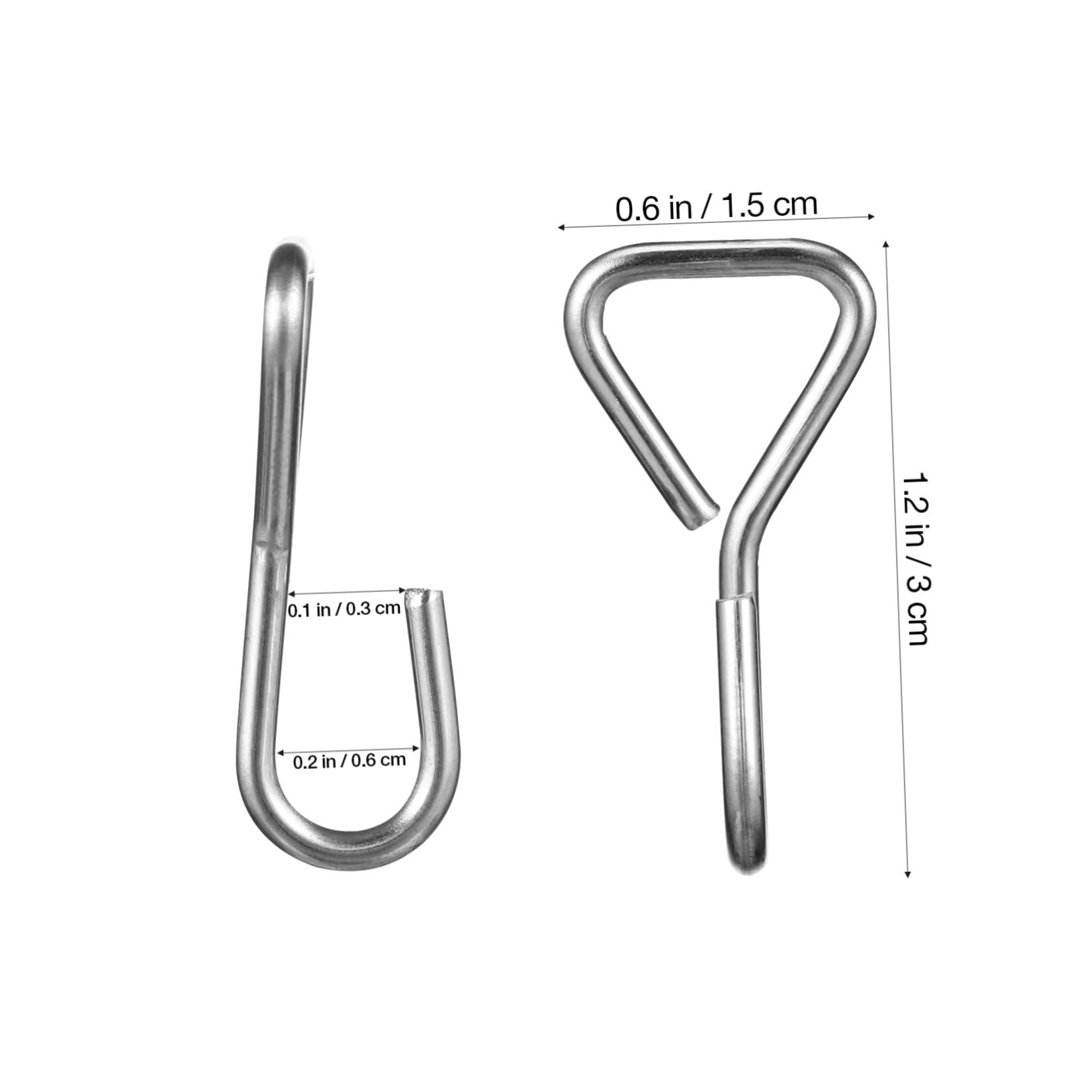 HAPINARY 100pcs Heavy Duty Stainless Steel s Hooks Car Seat Hooks for Hanging Camping