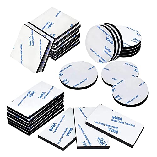 FENGYING Double Face Extra Fort,Adhésif Dace Puissant,Autocollant Face,Autocollant Mousse,Adesif Décoration Mural,Adhesif Puissant Ruban Mousse,Pastille (30 Pièces)