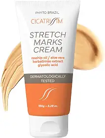 Cicatrissim Creme Para Estrias Vermelhas e Brancas - Suaviza Estrias, Uniformiza e Firma a Pele - Todos os Tipos de Pele - 150g