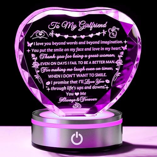 Gifts for Girlfriend, To My Girlfriend Gifts Laser Engraved Heart...
