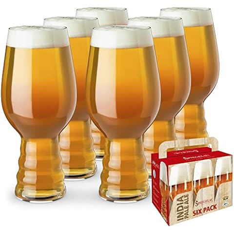Spiegelau IPA Beer Glasses, European Made Drinking Glass for Craft Beers, Cocktails, Sodas, Iced Beverages, Smoothies, Milkshakes, Kitchen Glassware, Home Bar Accessories19.1 oz, Set of 6 Cover