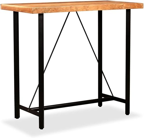 Miniatura 6 de DGZLIIO Bar Table Wooden bar Table Bistro bar Table Multifunctional Dining Table for Kitchen Living Room Party Room Solid Acacia Wood 472x236x421