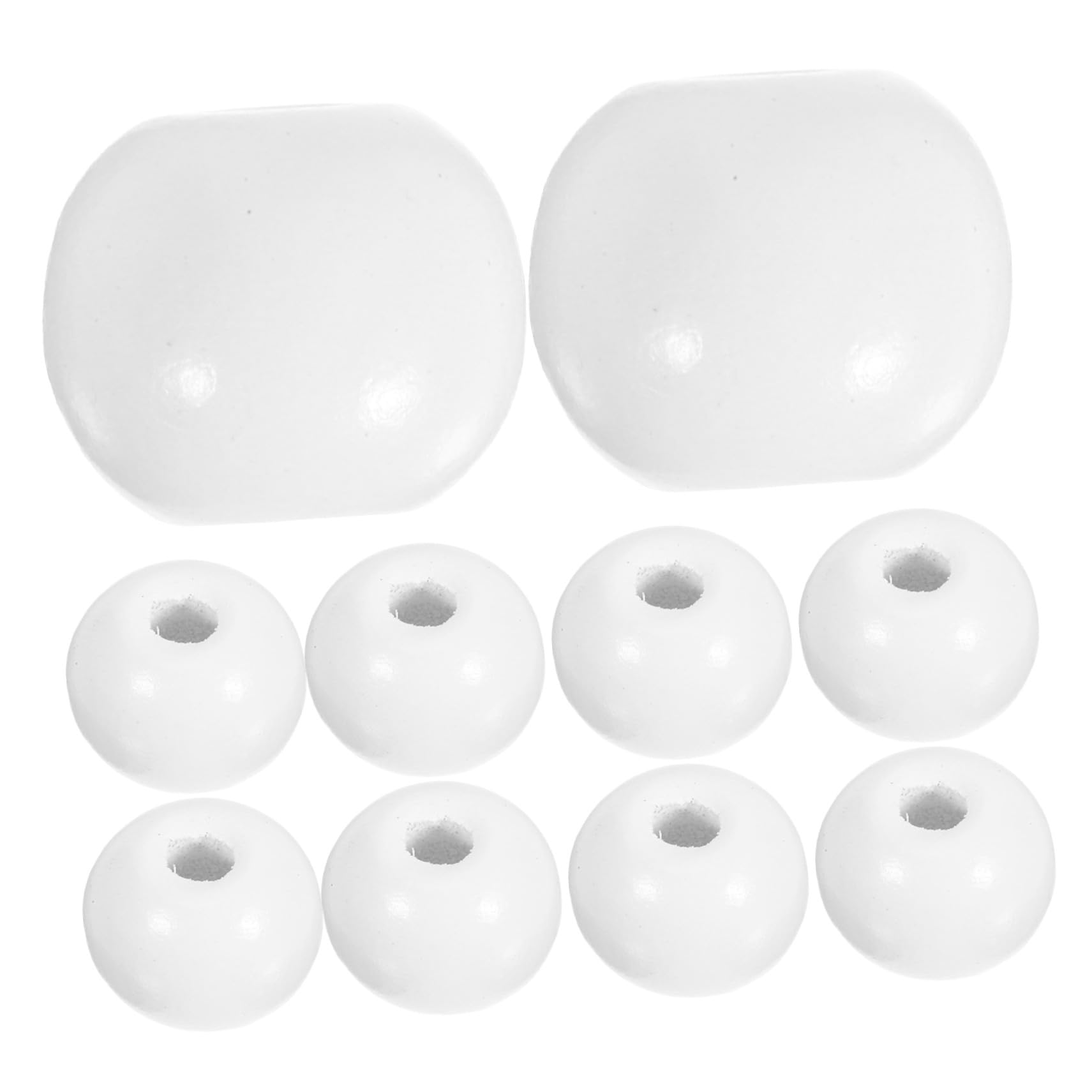Anneome 600 Piezas Cuentas de Madera Redondas Perforación Espaciadoras Sin Acabado para Manualidades Joyería Pulseras Decoración Hogar