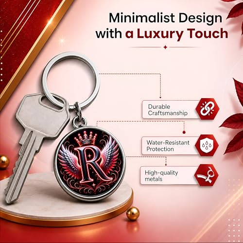 Image of magical gifts MG | Premium Alphabet & Initial Metal Keychain for Bags & Keys | Double-Sided | Personalized Initial Charm Keyring | Heavy-Duty Metal | Perfect for Gifting & Daily Use