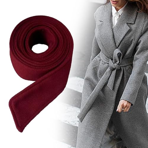 Women's Wool Blend Overcoat Waist Belt for Trench Coat with Bowknot Design3