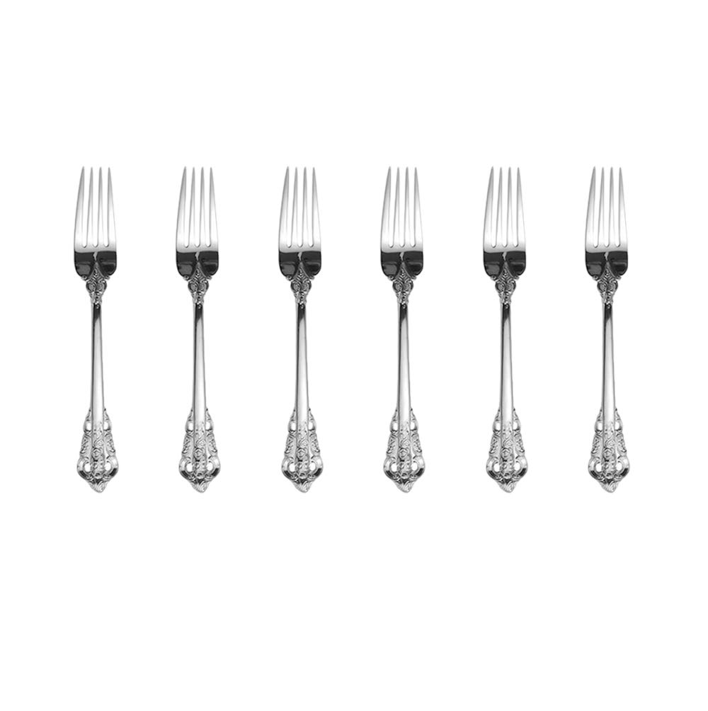ZFQ 6-Piece 18/10 Stainless Steel Tea Fork Cake Fork Appetizer Dessert Forks, Small Size 5.98 Inches, Mirror Polishing, Dishwasher Safety, Silver
