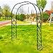AJTXCSFOQL 140-340 cm Rosenbogen Torbogen mit Basis, Stahl-Rankhilfe Gartenbogen freistehend Rosenhilfe, Rankgitter für Rosen Clematis, Gartendeko wetterfest(Grün,WidexHigh 220x230cm)