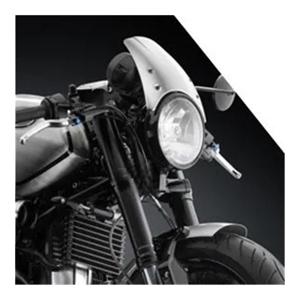 Pare-Brise Moto Pare-brise Cafe Racer 5 À 7 Pouces Déflecteur De Vent Universel Pour Phares Pour Instruments