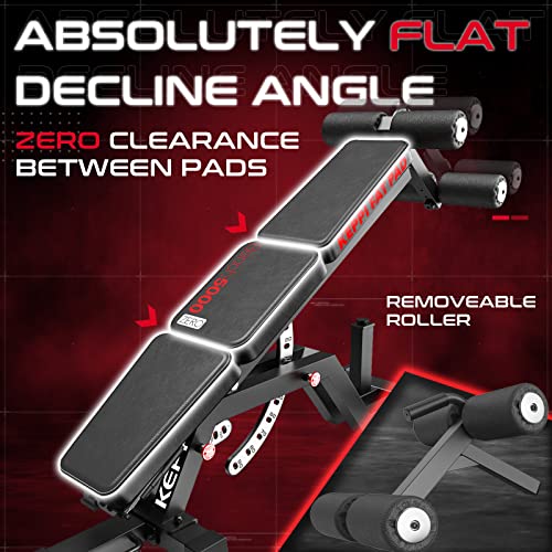 Keppi 1600Lb Weight Bench-Heavy Duty Bench5000 Zero Gap Workout Bench Press For Home Gym, Multi-Angle Adjustable Incline Decline Workout Bench For Full Body Strength Training-2023 Version #TOP2